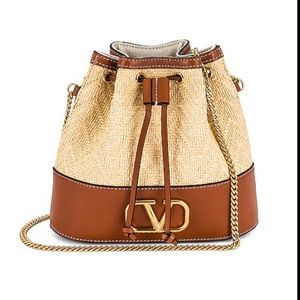 Valentino Raffia Pouch